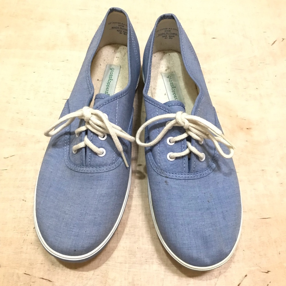 Grasshoppers Lace Sneakers Flats Blues Size 9
